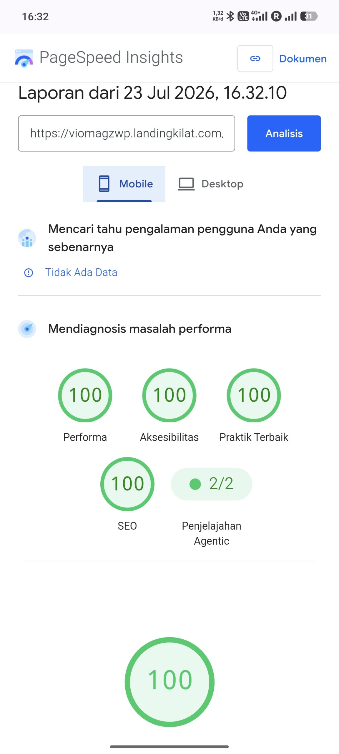Tampilan mobile VioMagzWP