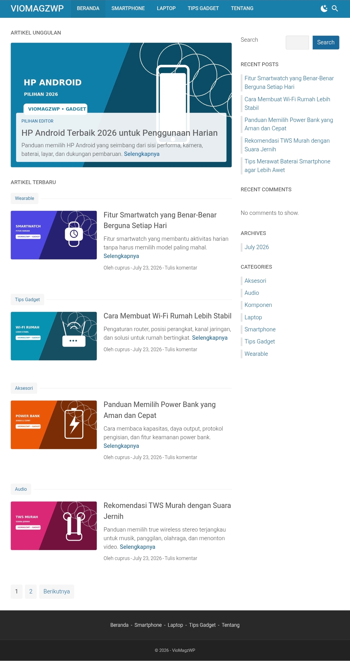 Preview VioMagzWP Redesign WordPress Theme